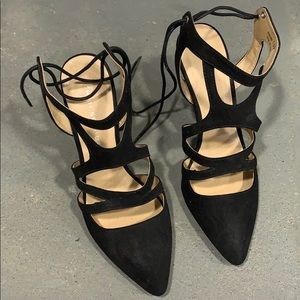 Black Chinese Laundry Lace up stilettos